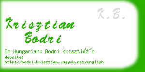 krisztian bodri business card